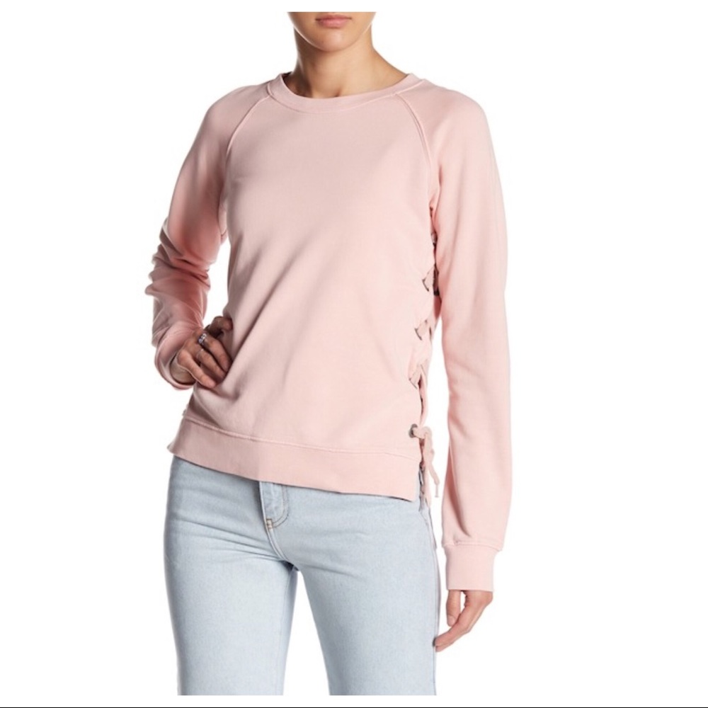 Sincerely Jules Harper Side Lace-Up Sweatshirt NWT